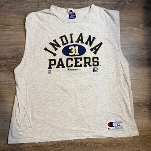 Vintage Champion Reggie Miller Indiana Pacers 31 Sleeveless Muscle Tank Top XL